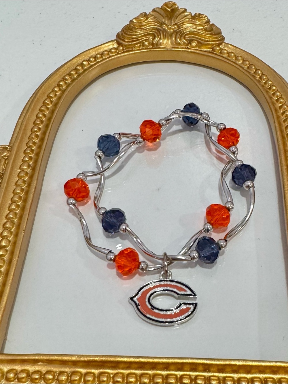 New Chicago Bears Stretchy Charm Bracelet